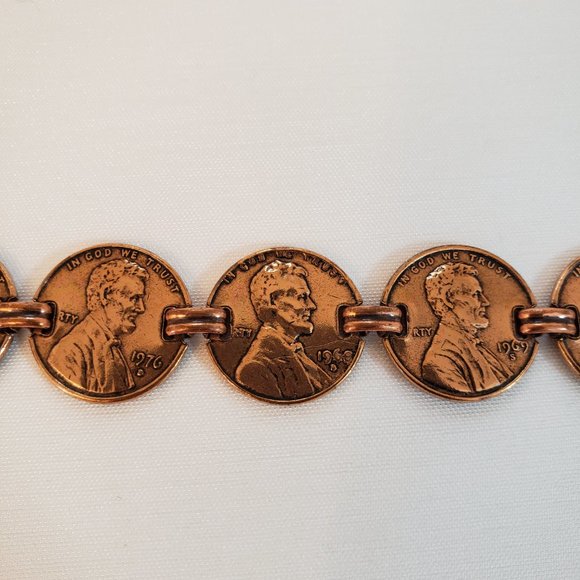 Copper 8 Real Penny Bracelet - Unbranded - Picture 8 of 9